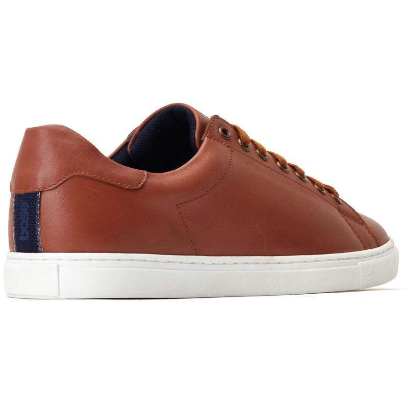 Base London Tucker Sneakers Da Uomo In Pelle Color Cuoio Bruciato