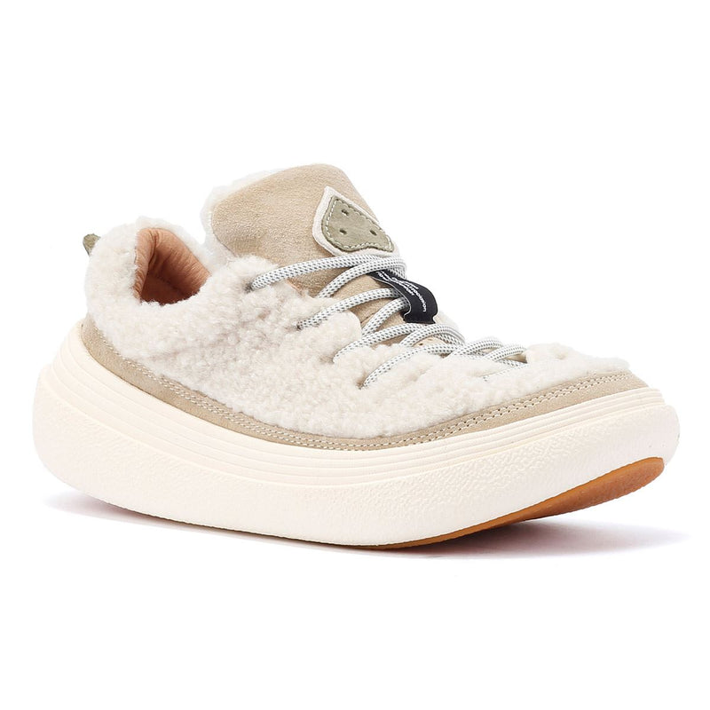 Flower Mountain Fami Teddy Sneakers Bianche In Misto Lana