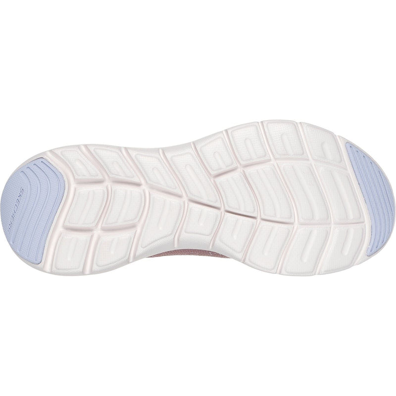 Skechers Flex Appeal 5.0 Cruising Thru Sneakers Da Donna In Tessuto Colore Malva/Azzurro