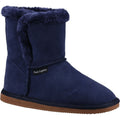 Hush Puppies Ashleigh Pantofole Da Donna In Ecopelliccia Blu Scuro