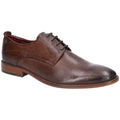 Base London Script Washed Scarpe In Pelle Marrone Oxford Da Uomo