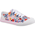 Rocket Dog Jazzin Malden Floral Sneakers Da Donna In Cotone Bianco/Multicolore