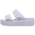 Crocs Brooklyn Buckle Low Wedge Sandali Viola Da Donna