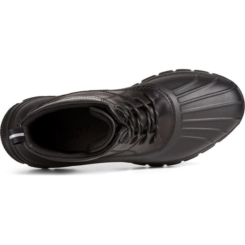 Sperry Duck Float Stivali In Gomma Nera In Pelle