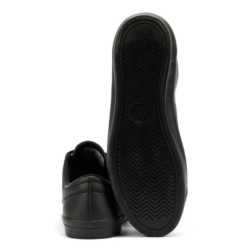 Fred Perry Baseline Scarpe Da Ginnastica Nere Da Uomo In Pelle