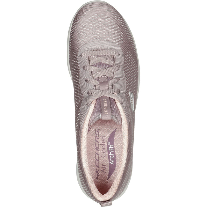 Skechers Arch Fit Refine Classy Doll Sneakers In Tessuto Dark Taupe Da Donna