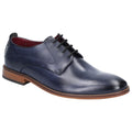 Base London Script Washed Scarpe Oxford In Pelle Blu Scuro Da Uomo