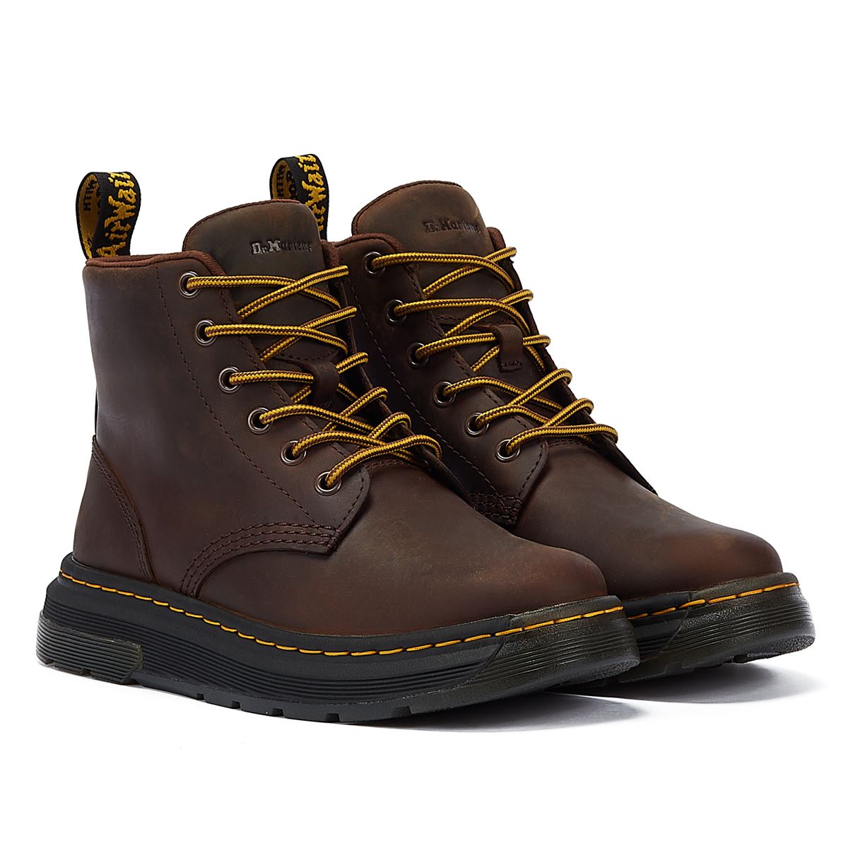 Dr. Martens Stivali Crewson Chukka Crazy Horse Marrone Scuro