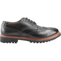 Cotswold Quenington Commando Scarpe Stringate In Pelle Da Uomo Nere