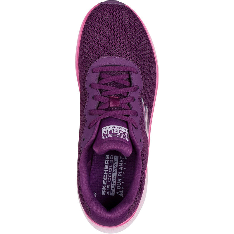 Skechers Go Run Consistent 2.0 Fast Pace Sneakers Da Donna Color Prugna