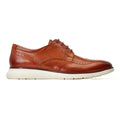 Base London Flight Scarpe Brogue In Pelle Color Tan Bruciato Da Uomo