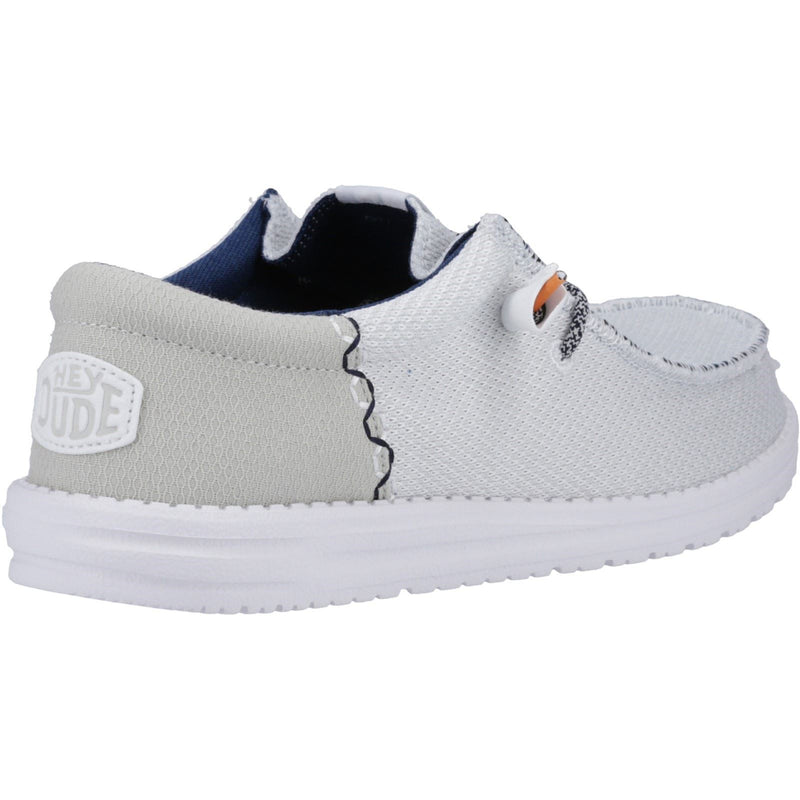 HEYDUDE Wally Funk Open Mesh Scarpe Da Barca Bianche Da Uomo