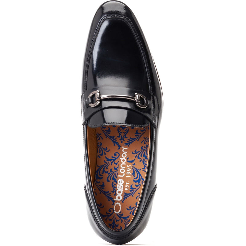 Base London Russo Mocassini Neri In Pelle Da Uomo