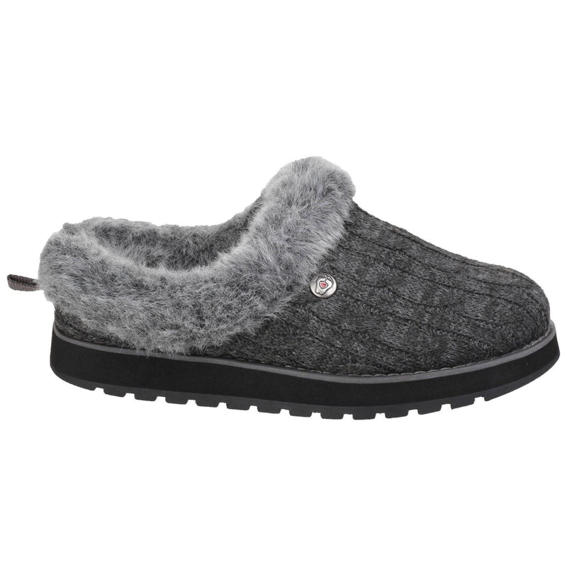 Skechers Keepsakes Ice Angel Pantofole Da Donna In Poliestere Color Carbone.