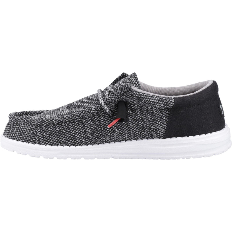 HEYDUDE Wally Funk Open Mesh Scarpe Da Barca Nere/Bianche Da Uomo