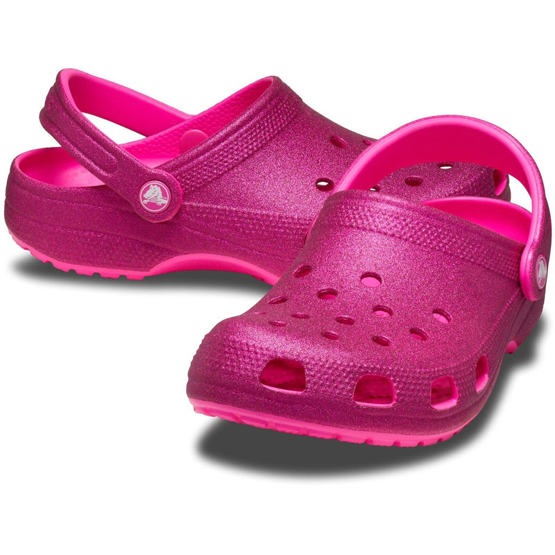 Crocs Classic Glitter Ciabatte Rosa Schiacciate In Termoplastica