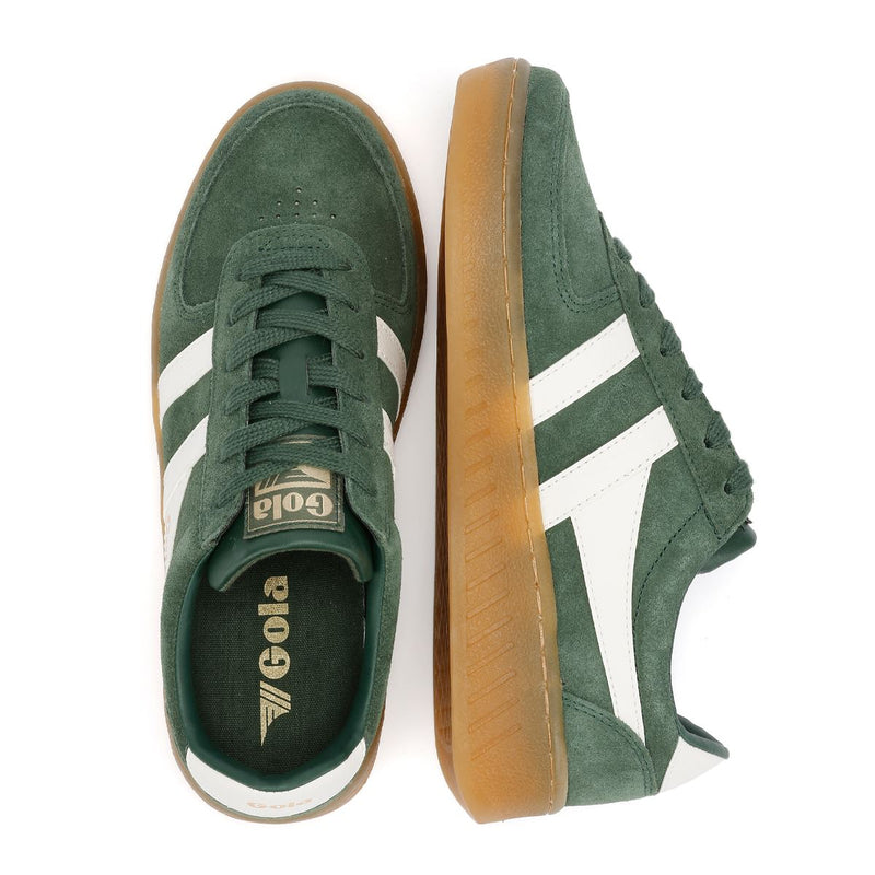 Gola Grandslam Sneakers Verdi In Camoscio Da Donna