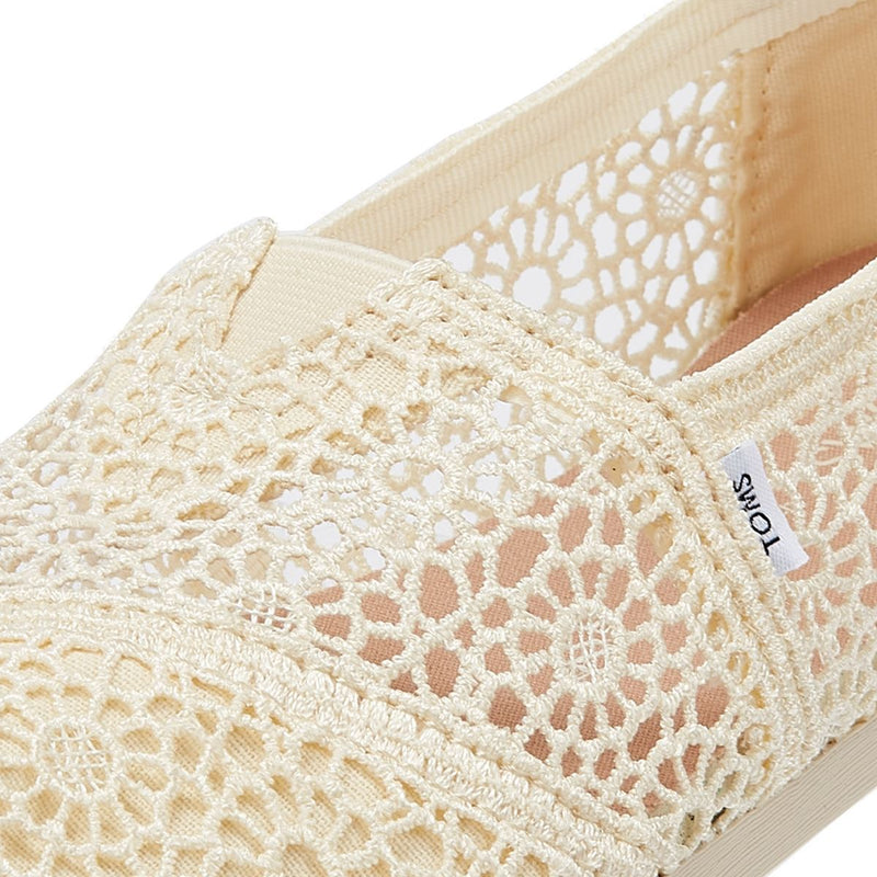 TOMS Apargata Crochet Natural Espadrilles Donna Sandalo Beige