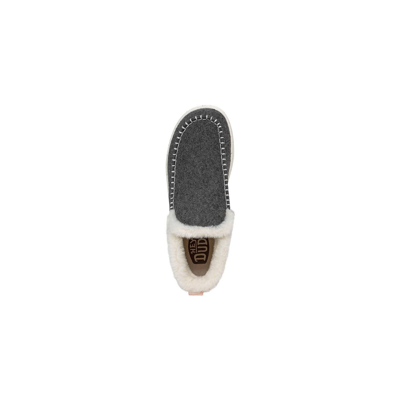 HEYDUDE Denny Wool Faux Shearling Stivali Grigi Da Donna