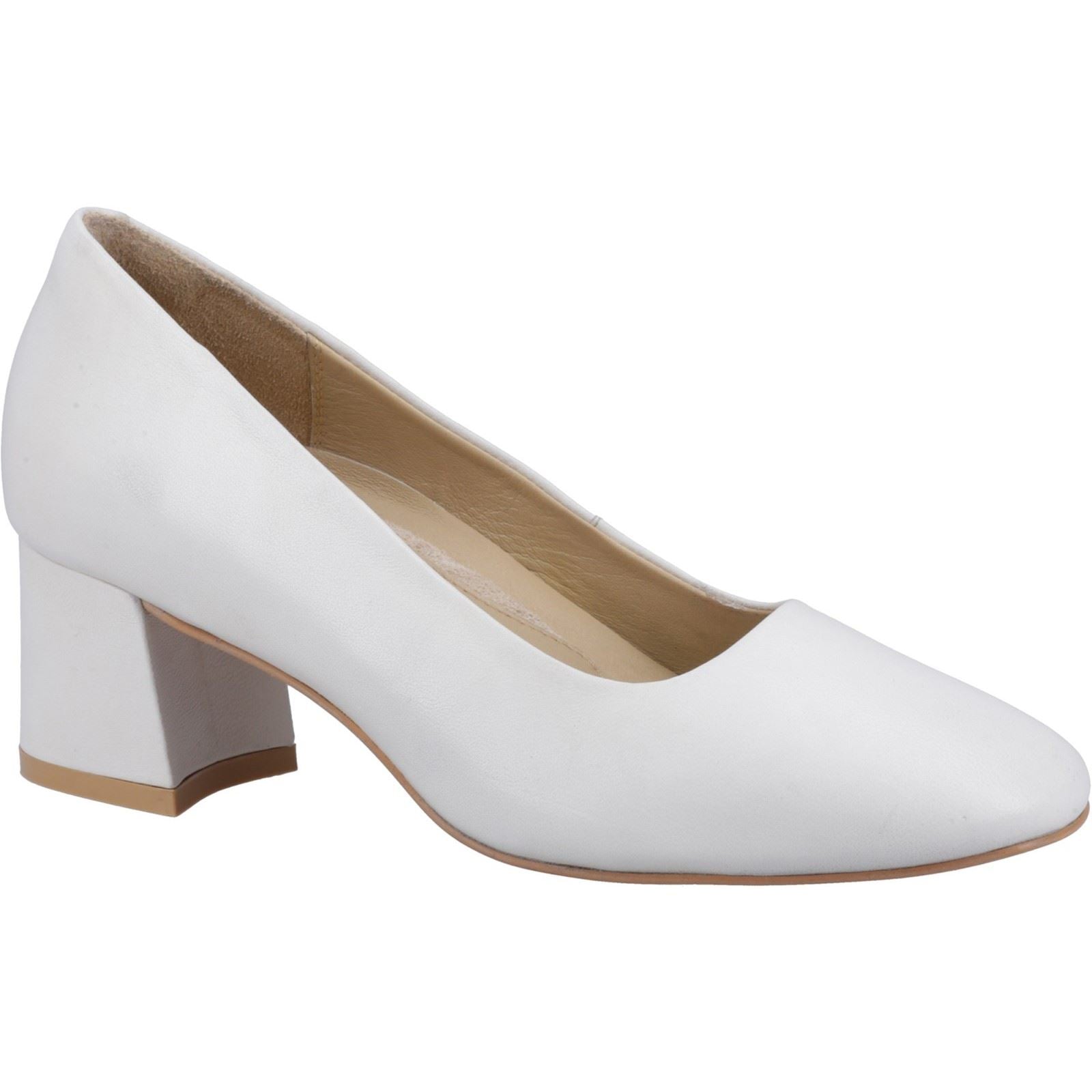 Hush Puppies Alicia Court Shoe Tacchi Alti In Pelle Da Donna Color Avorio