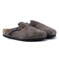 Birkenstock Boston Zoccoli In Camoscio Grigio