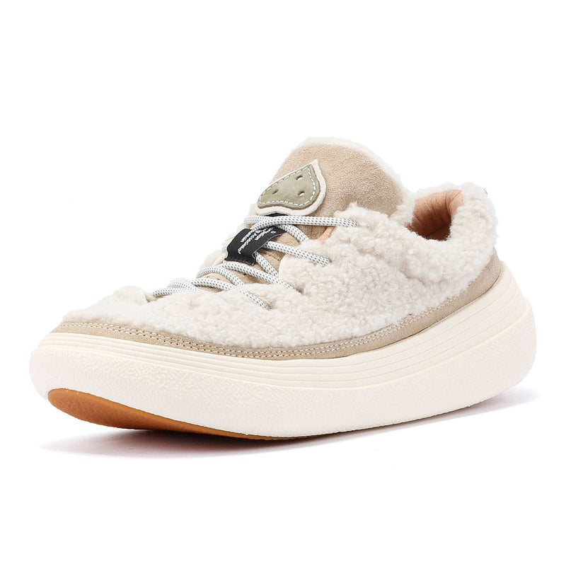 Flower Mountain Fami Teddy Sneakers Bianche In Misto Lana