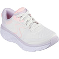 Skechers D'Lux Walker 2.0 Active Pace Sneakers Da Donna In Tessuto Bianco Sporco/Rosa