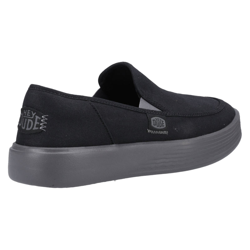 HEYDUDE Sunapee Canvas Mocassini Neri/Grigi Da Uomo In 100% Cotone
