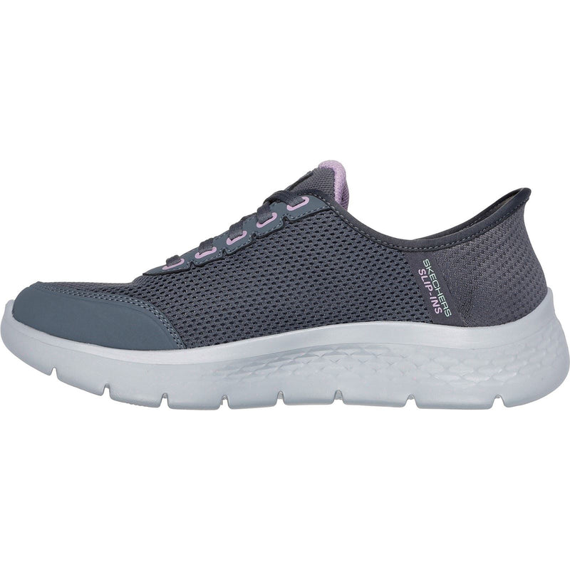 Skechers Go Walk Flex Clear Creek Sneakers Da Donna In Tessuto Carbone/Lavanda