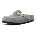 Flower Mountain Boston Braided Ciabatte Grigie Da Donna In Camoscio