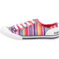 Rocket Dog Jazzin Eden Stripe Sneakers Multi Rosse In Cotone Da Donna