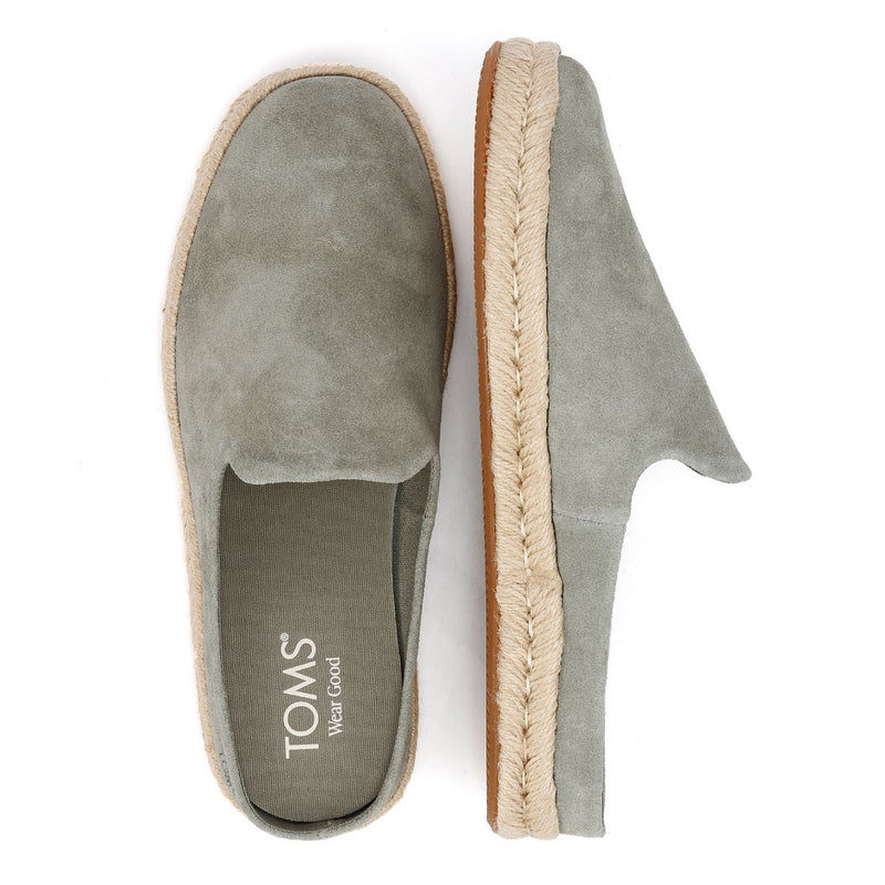 TOMS Santiago Ciabatte Da Uomo In Camoscio Grigio