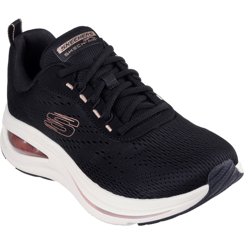 Skechers Skech-Air Meta Neutral Air Sneakers Da Donna In Poliestere Nero/Oro Rosa