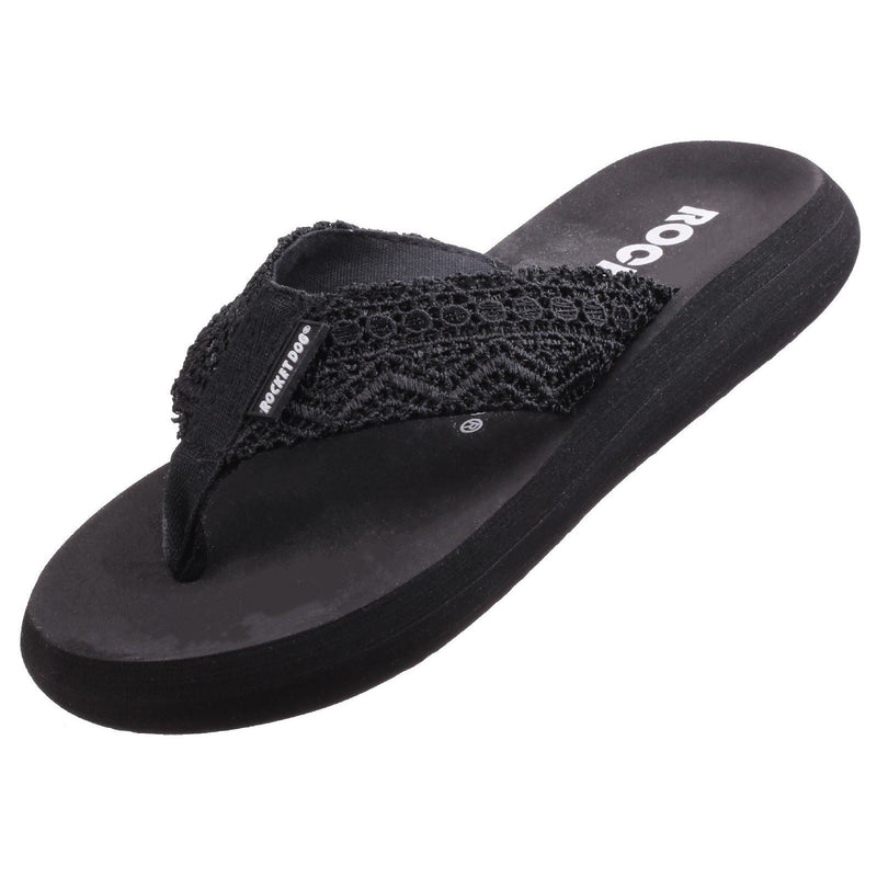 Rocket Dog Spotlight Lima Sandali Neri Da Donna In Tessuto