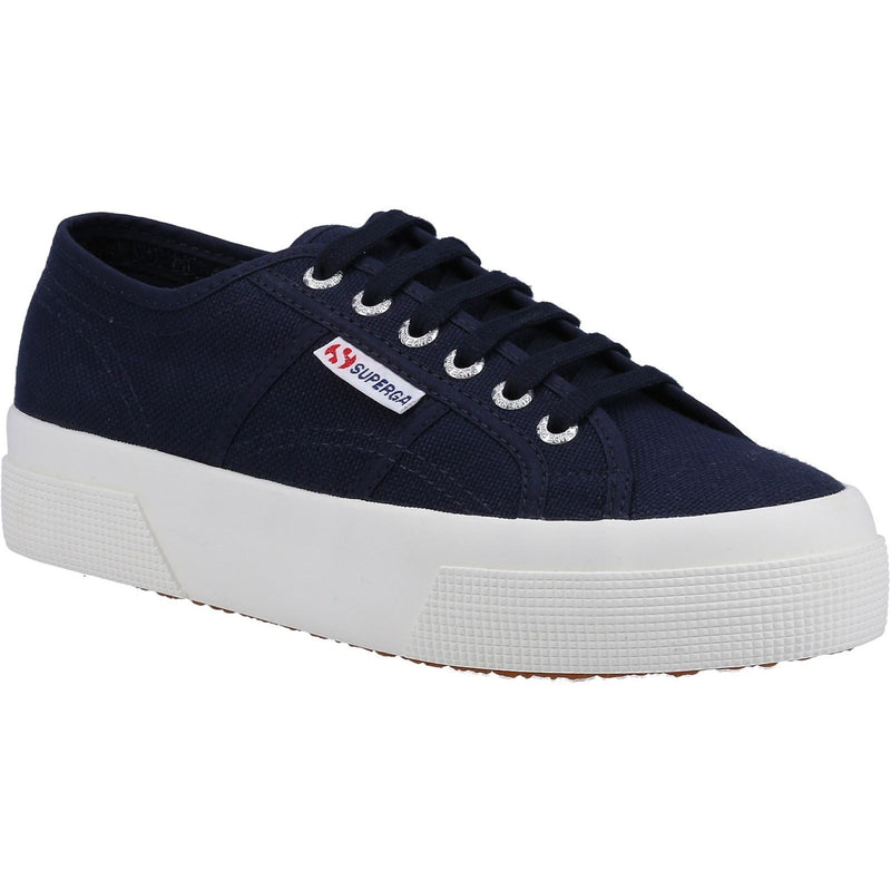 Superga 2740 Platform Sneakers Da Donna In Cotone Blu Scuro