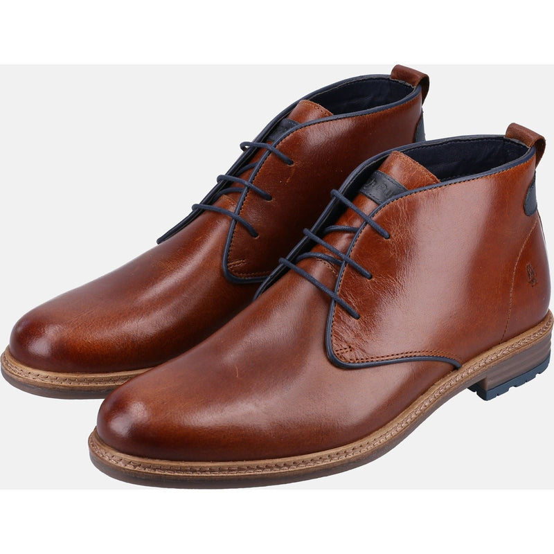Hush Puppies Jonas Chukka Stivali Da Uomo In Pelle Color Tan