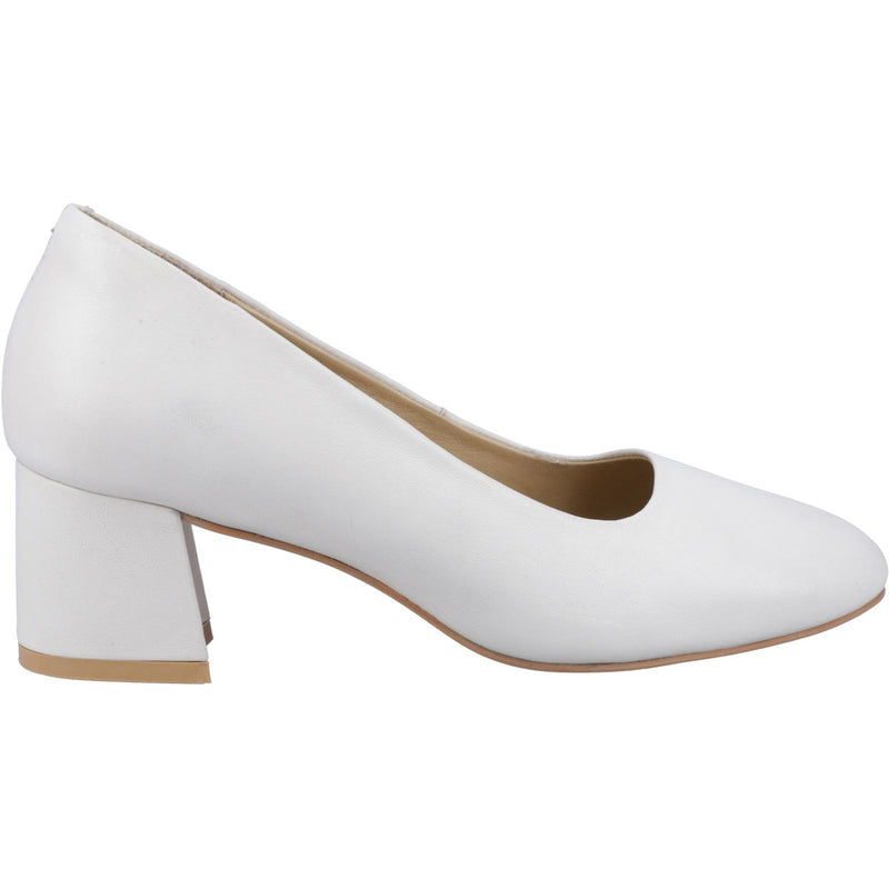 Hush Puppies Alicia Court Shoe Tacchi Alti In Pelle Da Donna Color Avorio