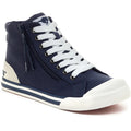 Rocket Dog Jazzin Hi Sneakers Da Donna In Cotone Blu Scuro