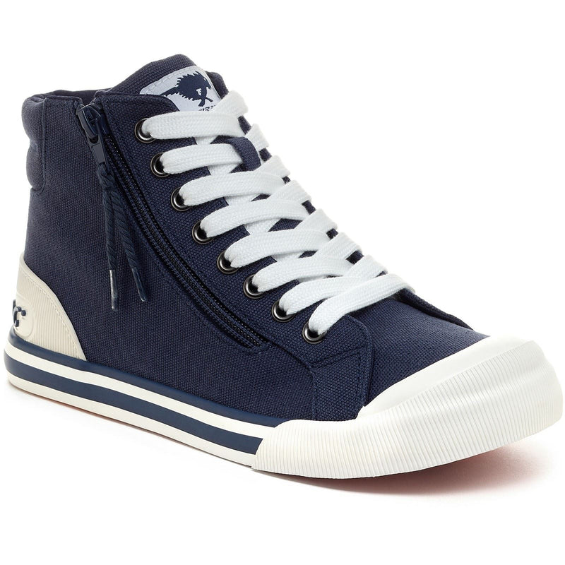 Rocket Dog Jazzin Hi Sneakers Da Donna In Cotone Blu Scuro