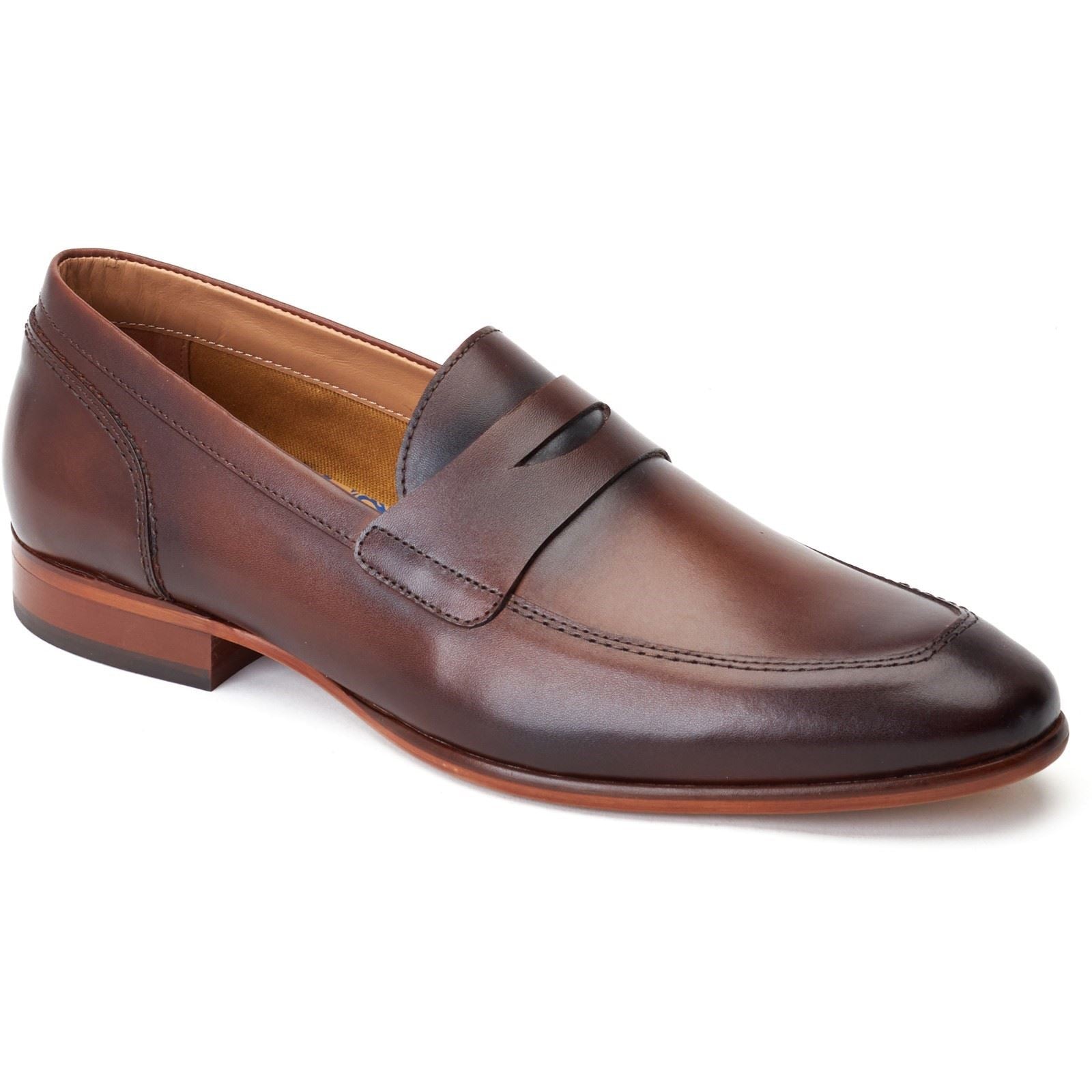 Base London Bruno Scarpe Da Uomo In Pelle Marrone Bruciata