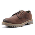 Barbour Sandstone Scarpe Da Uomo In Pelle Marrone Con Lacci.