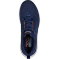 Skechers Edgeride Exxo Scarpe Da Ginnastica Da Uomo In Tessuto Blu Scuro/Arancione.