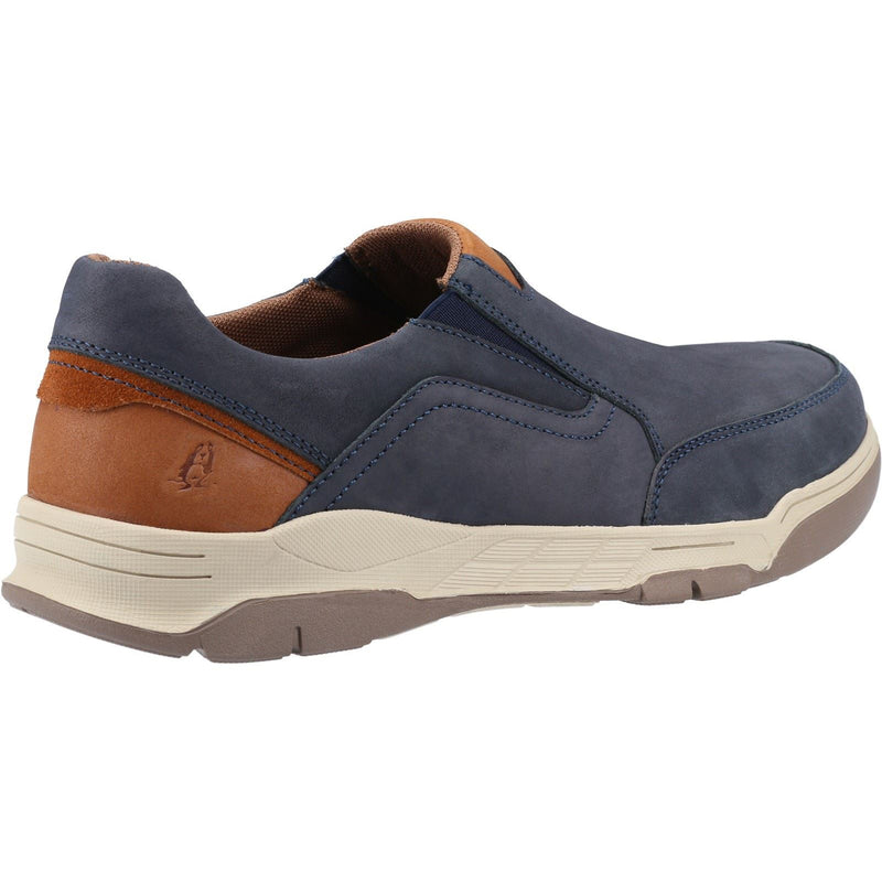 Hush Puppies Fletcher Mocassini In Pelle Blu / Marrone Per Uomo