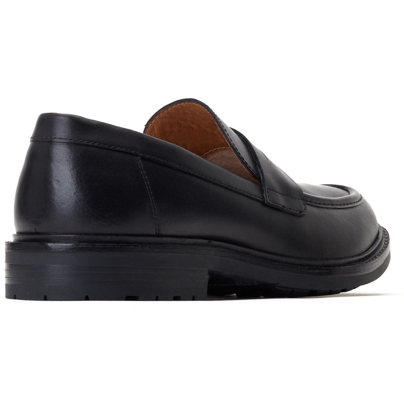 Base London Ivey Mocassini Neri In Pelle Da Uomo