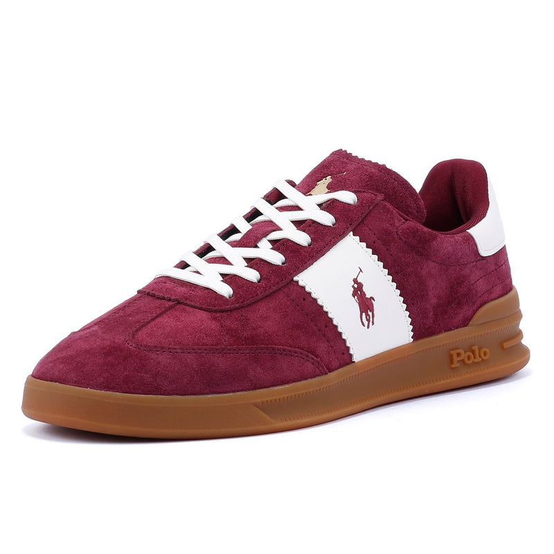 Ralph Lauren Heritage Area Sneakers Da Uomo Beige In Camoscio