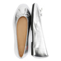 FitFlop Delicato Scarpe Piatte In Pelle Argentata Da Donna