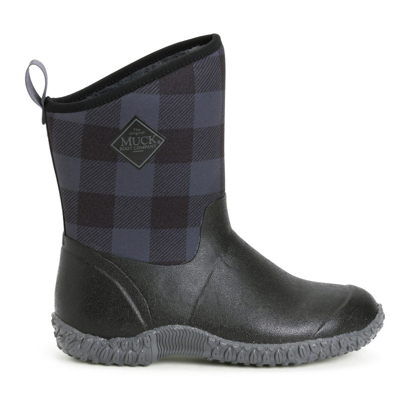 Muck Boots Muckster II Mid Stivali Di Gomma A Quadri Neri/Grigi.