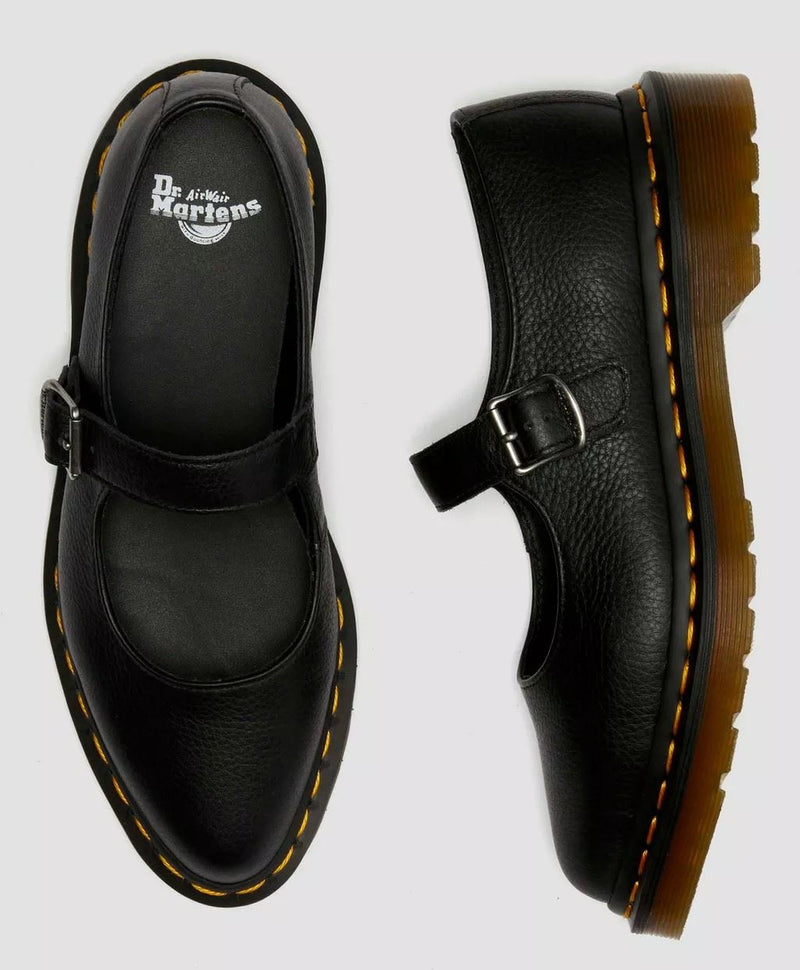 Dr. Martens Elphie Mary Jane Virginia Scarpe Nere Da Donna In Pelle