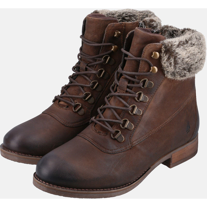 Hush Puppies Effie Stivali Marroni In Ecopelliccia Da Donna