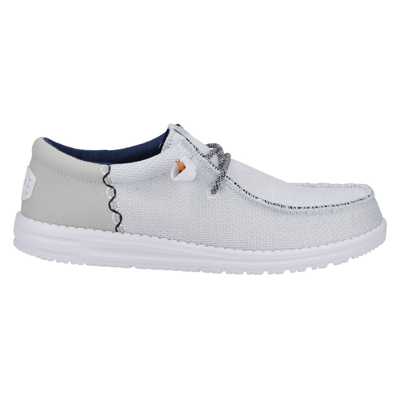 HEYDUDE Wally Funk Open Mesh Scarpe Da Barca Bianche Da Uomo